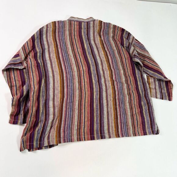 Eskandar Pant Set Womens Size 1 & 2 Multicolor Linen Striped Neiman Marcus - Picture 8 of 16